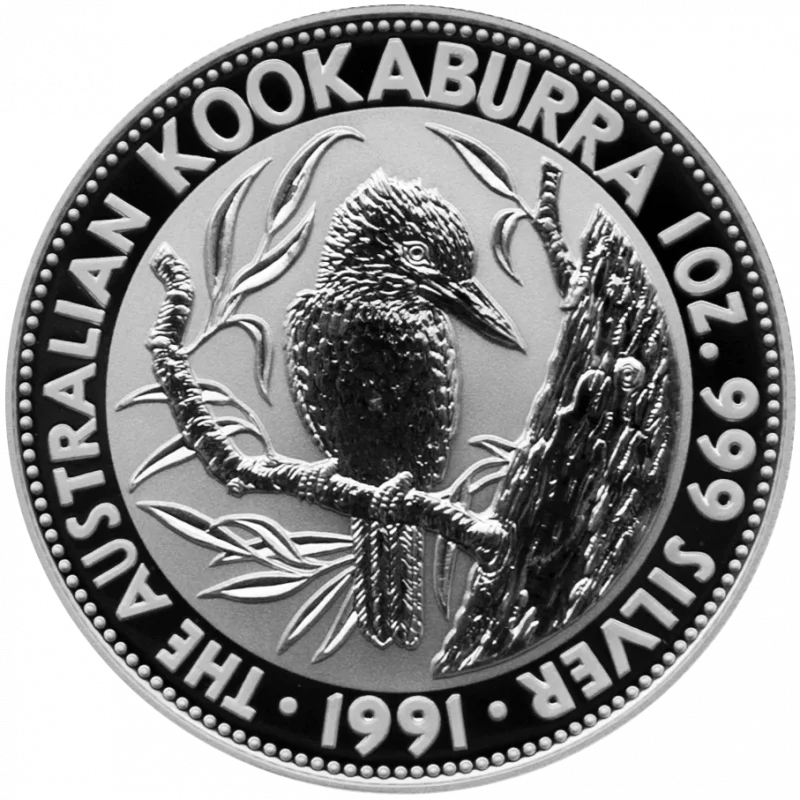 1 OZ Silber Australien Kookaburra 1991