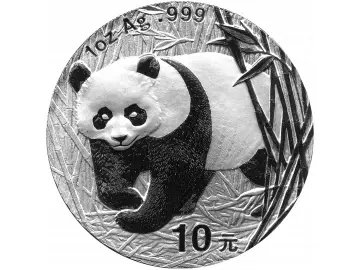 10 Yuan Silber China Panda 2002