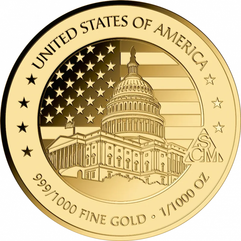 Donald Trump 1/1000 Oz 999 Goldmedaille
