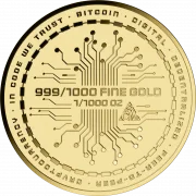 Bitcoin 1/1000 Oz 999 Goldmedaille in Box