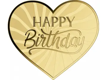 Happy Birthday 1/1000 Oz 999 Goldmedaille in Box