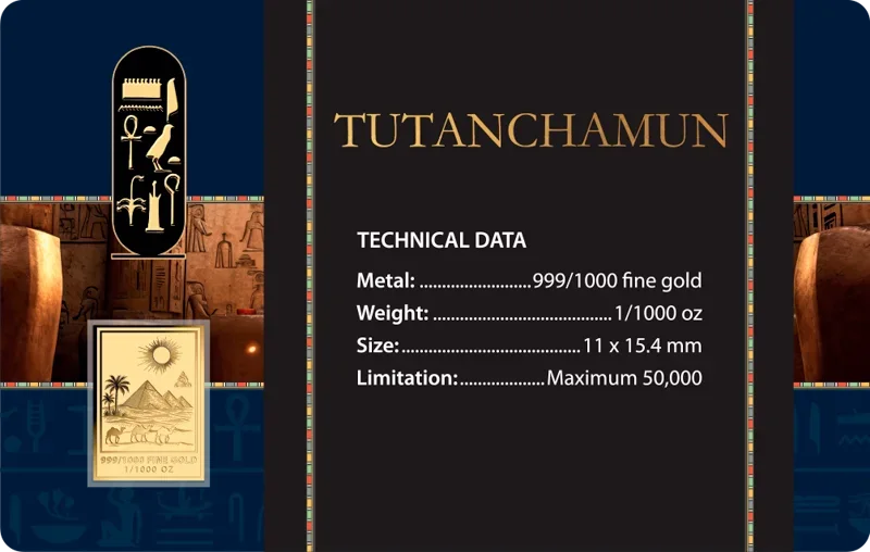 Goldcard Motiv Tutanchamun 1/1000 Oz 999