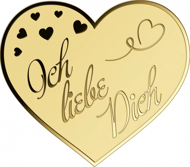 Ich Liebe Dich 1/1000 Oz 999 Goldmedaille in Box