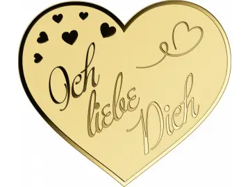 Ich Liebe Dich 1/1000 Oz 999 Goldmedaille in Box