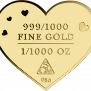 Ich Liebe Dich 1/1000 Oz 999 Goldmedaille in Box