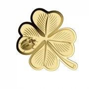 Glücksbringer Kleeblatt 1/1000 Oz 999 Goldmedaille in Box