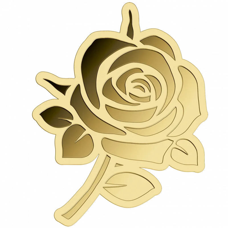 Rose 1/1000 Oz 999 Goldmedaille in Box