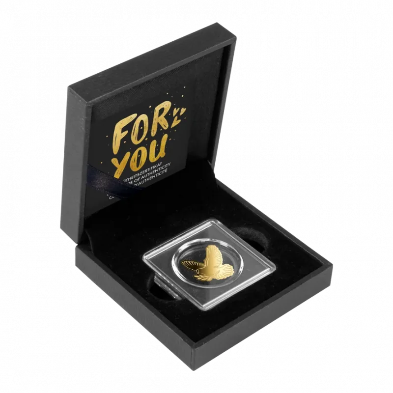 Friedenstaube 1/1000 Oz 999 Goldmedaille in Box
